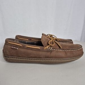 L.L. Bean Handsewn Flannel Lined Slippers - Size 10